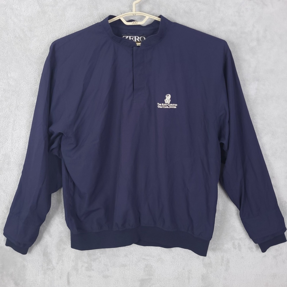 Zero Restriction Pullover Mens XL Blue 1/4 Zip Windbreaker Golf Lightweight